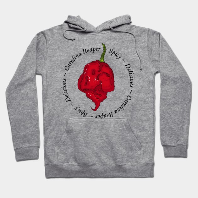 Chili Pepper Carolina Reaper Hoodie by MojoCoffeeTime